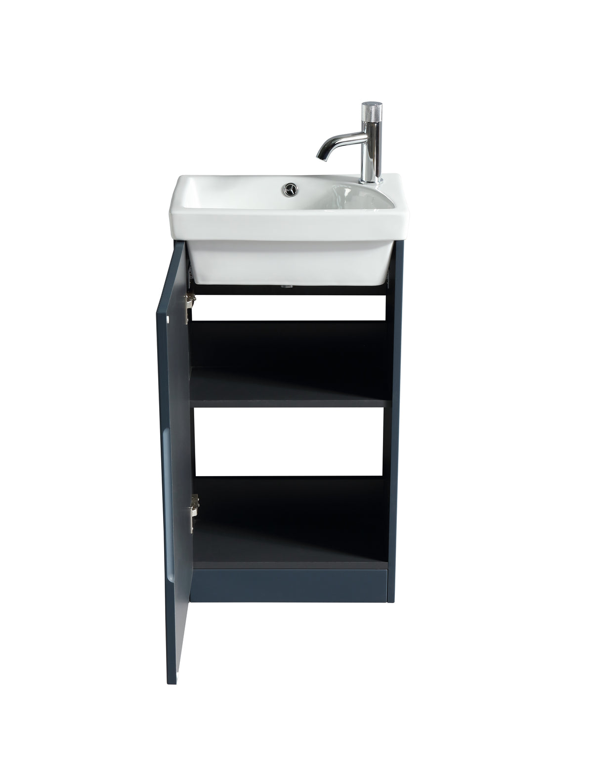 Flauto Mini 450mm Cloakroom Vanity & Basin - Midnight Shadow