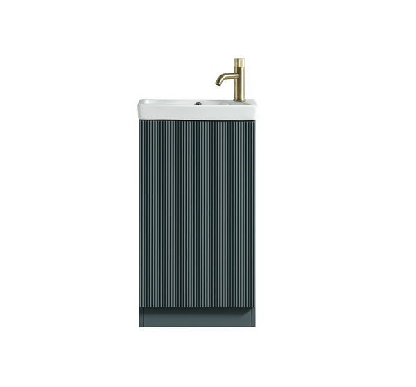 Flauto Mini 450mm Cloakroom Vanity & Basin - Smoked Sage