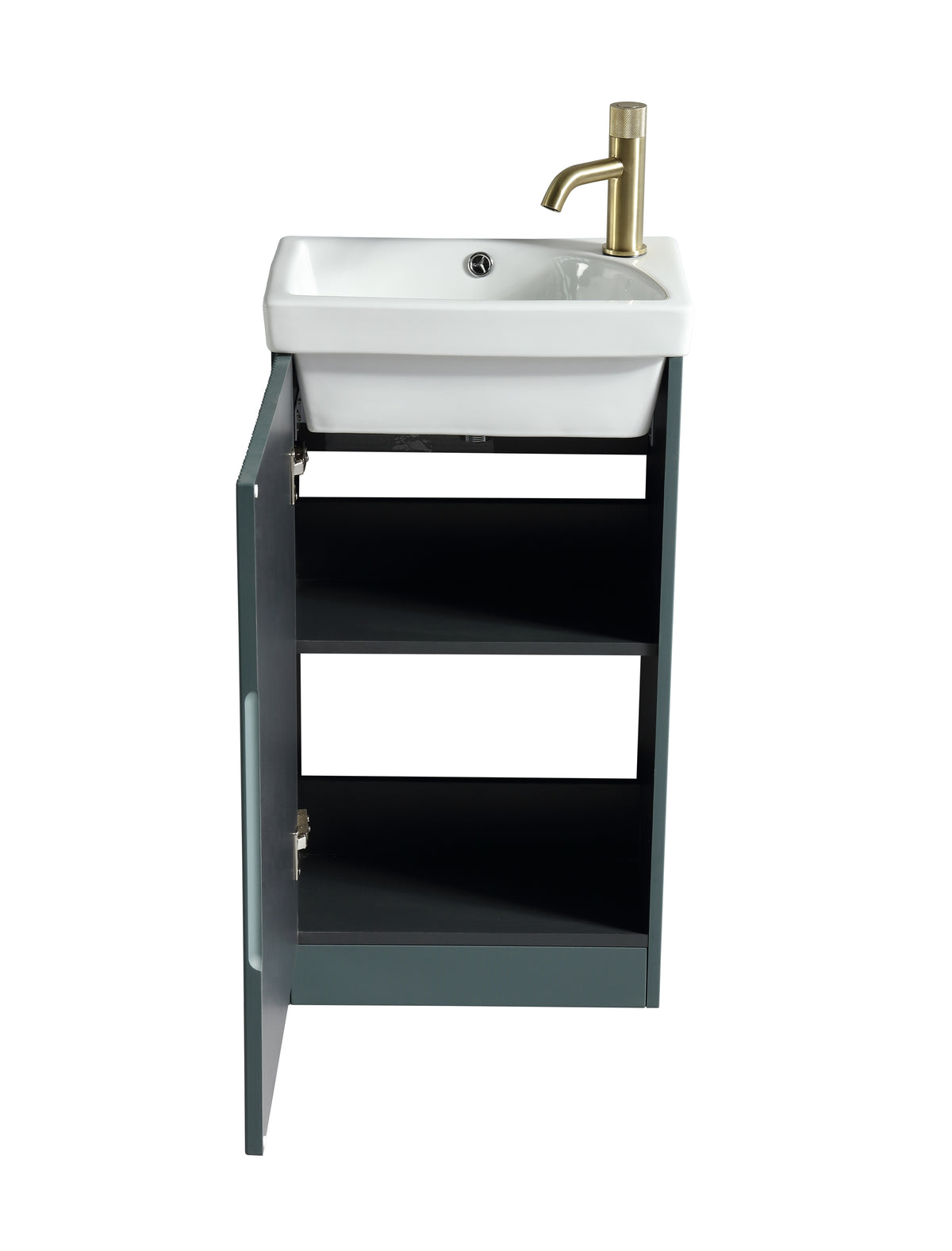 Flauto Mini 450mm Cloakroom Vanity & Basin - Smoked Sage