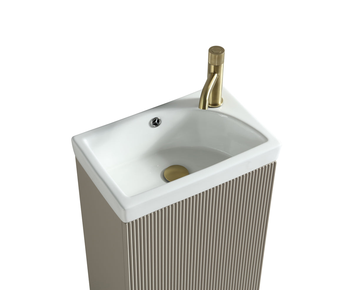 Flauto Mini 450mm Cloakroom Vanity & Basin - Soft Coffee