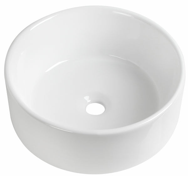 Rimini Round Countertop Basin - Gloss White - 410mm - product image 2