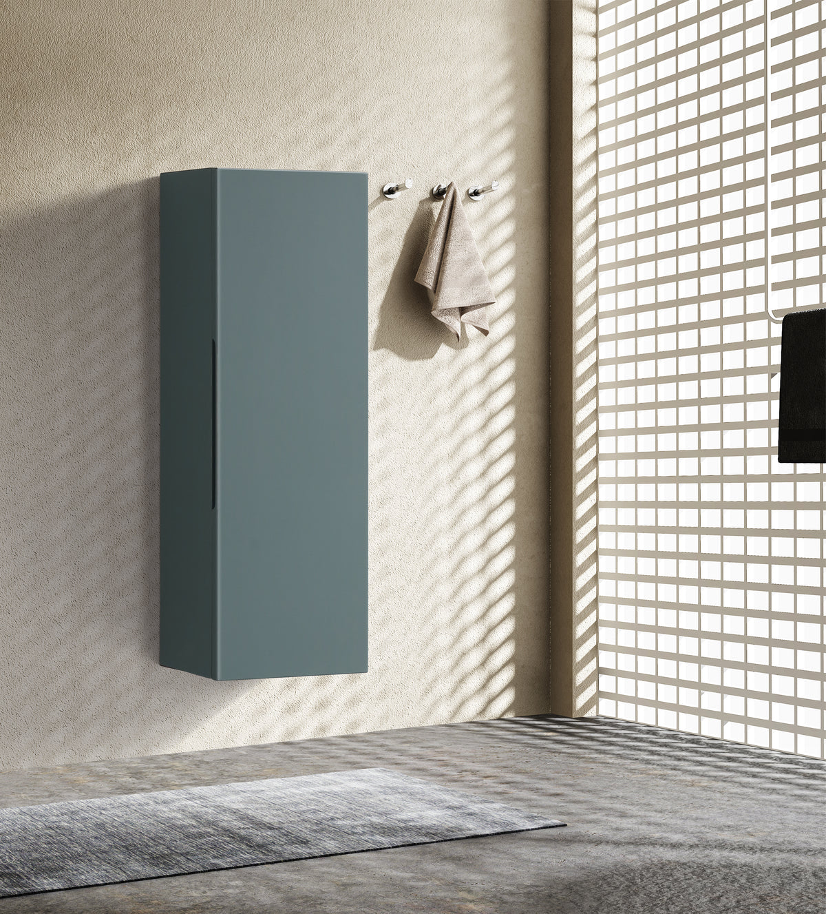 Piatta 900mm Wall Mounted Cabinet - Smoked Sage