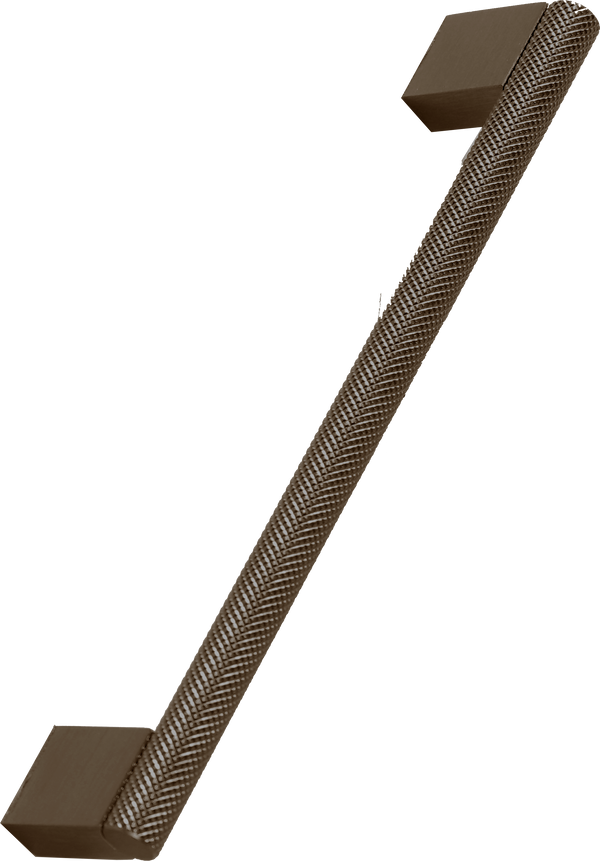 Knurled Straight Handle - Brushed Bronze