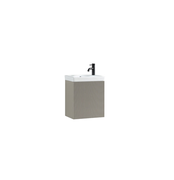 Flauto Mini 450mm W/H Cloakroom Vanity & Basin -Soft Coffee