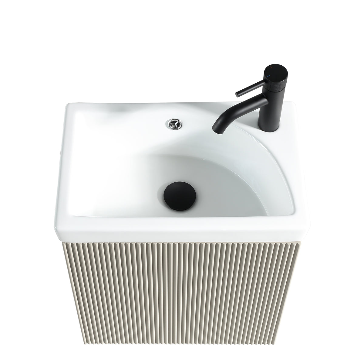 Flauto Mini 450mm W/H Cloakroom Vanity & Basin -Soft Coffee