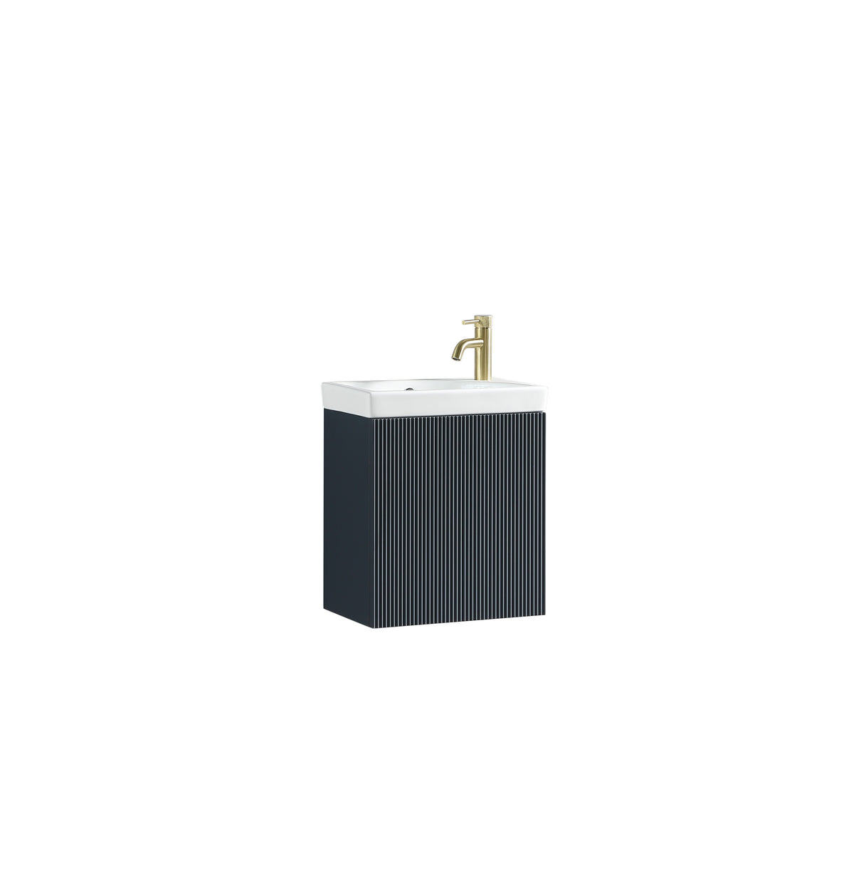 Flauto Mini 450mm W/H Cloakroom Vanity & Basin -Midnight Shadow