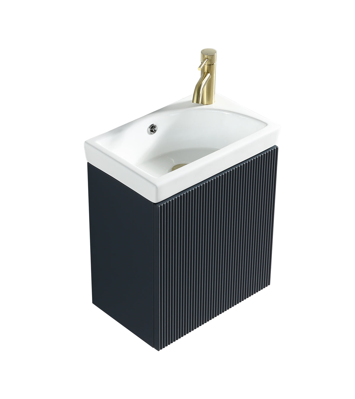 Flauto Mini 450mm W/H Cloakroom Vanity & Basin -Midnight Shadow