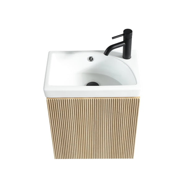 Flauto Mini 450mm W/H Cloakroom Vanity & Basin -Country Oak