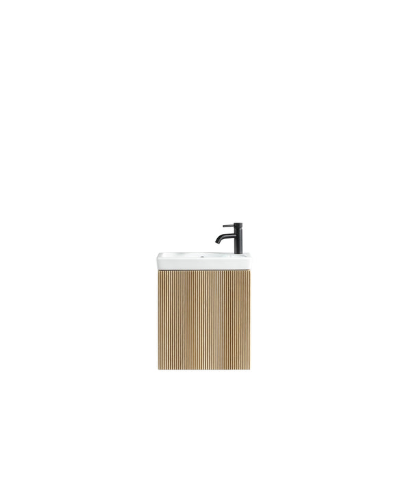 Flauto Mini 450mm W/H Cloakroom Vanity & Basin -Country Oak
