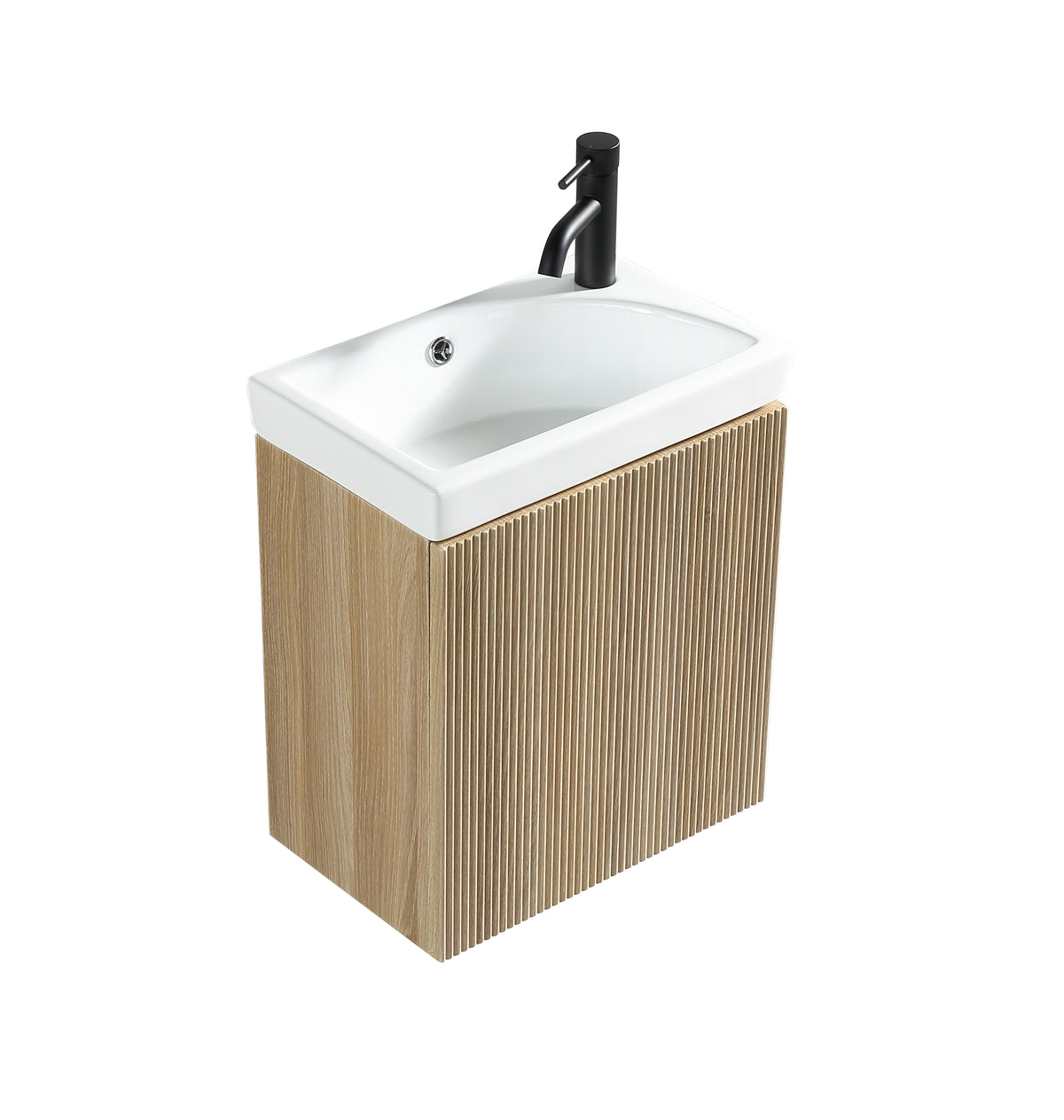 Flauto Mini 450mm W/H Cloakroom Vanity & Basin -Country Oak