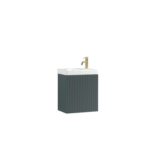 Flauto Mini 450mm W/H Cloakroom Vanity & Basin -Smoked Sage
