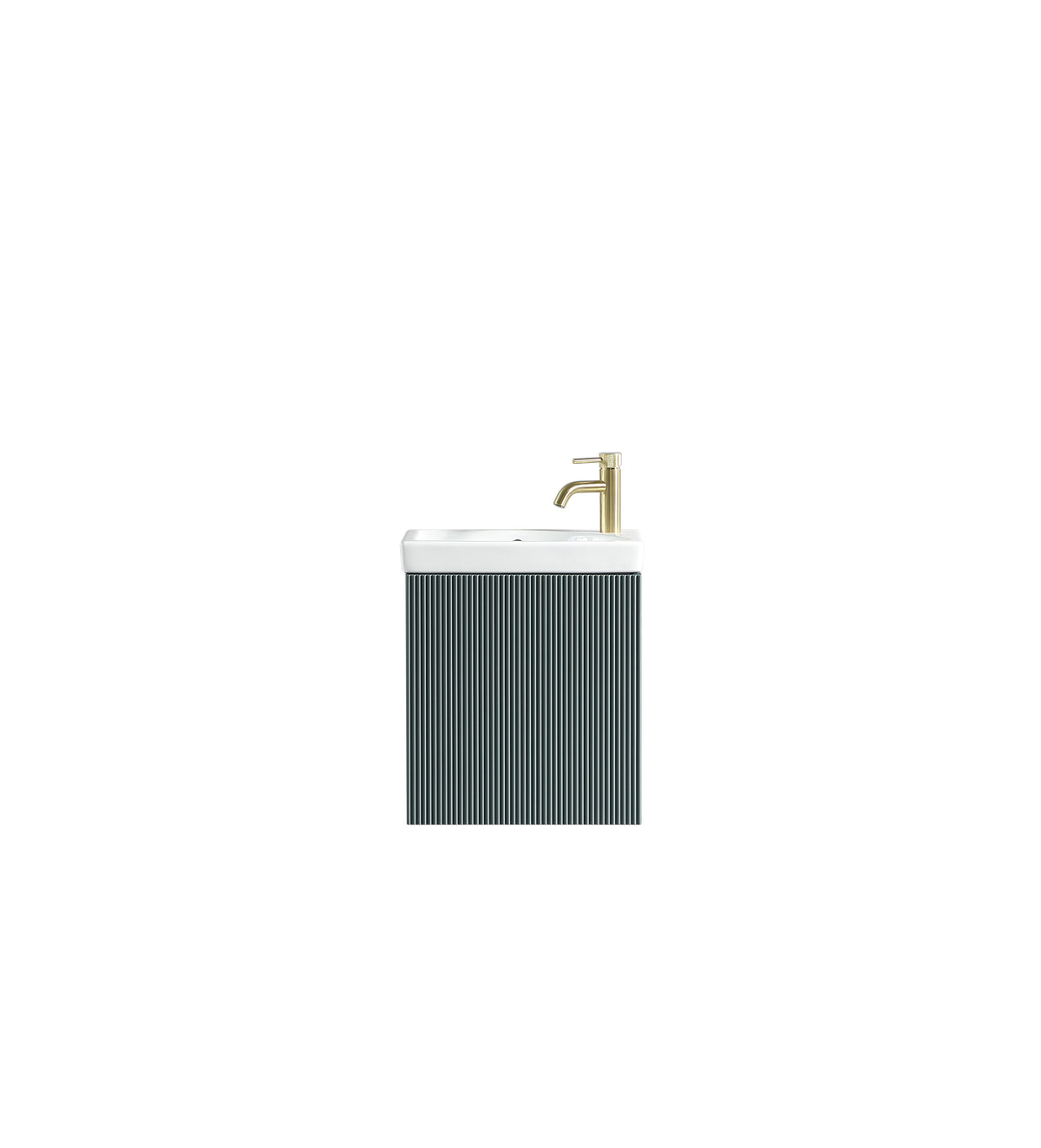 Flauto Mini 450mm W/H Cloakroom Vanity & Basin -Smoked Sage