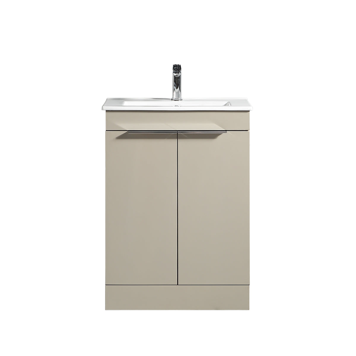 Sora 600mm Two Door F/S Vanity & Ceramic Basin - Midday Grey