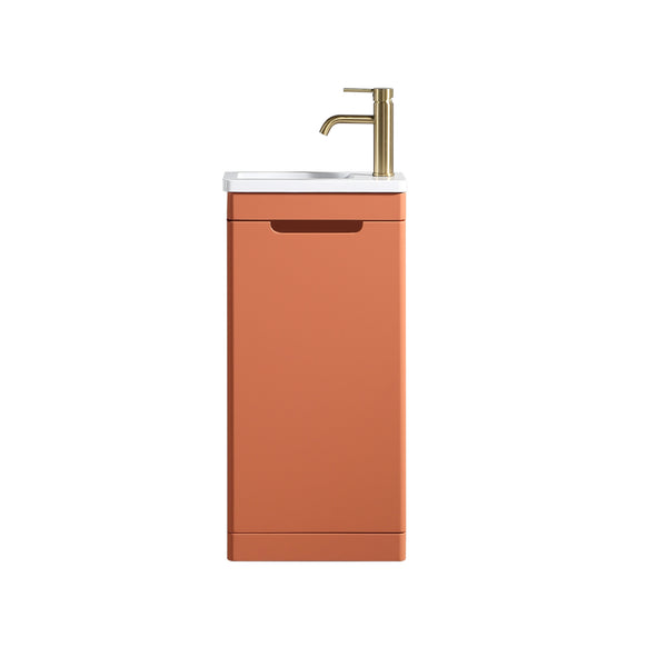 Acerra 400mm Cloakroom Vanity & Basin - Bruciata Orange
