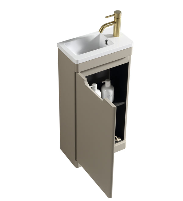 Acerra 400mm Cloakroom Vanit & Basiny - Soft Coffee