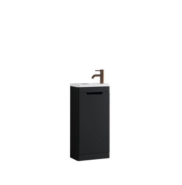 Acerra 400mm Cloakroom Vanity & Basin - Silk Black