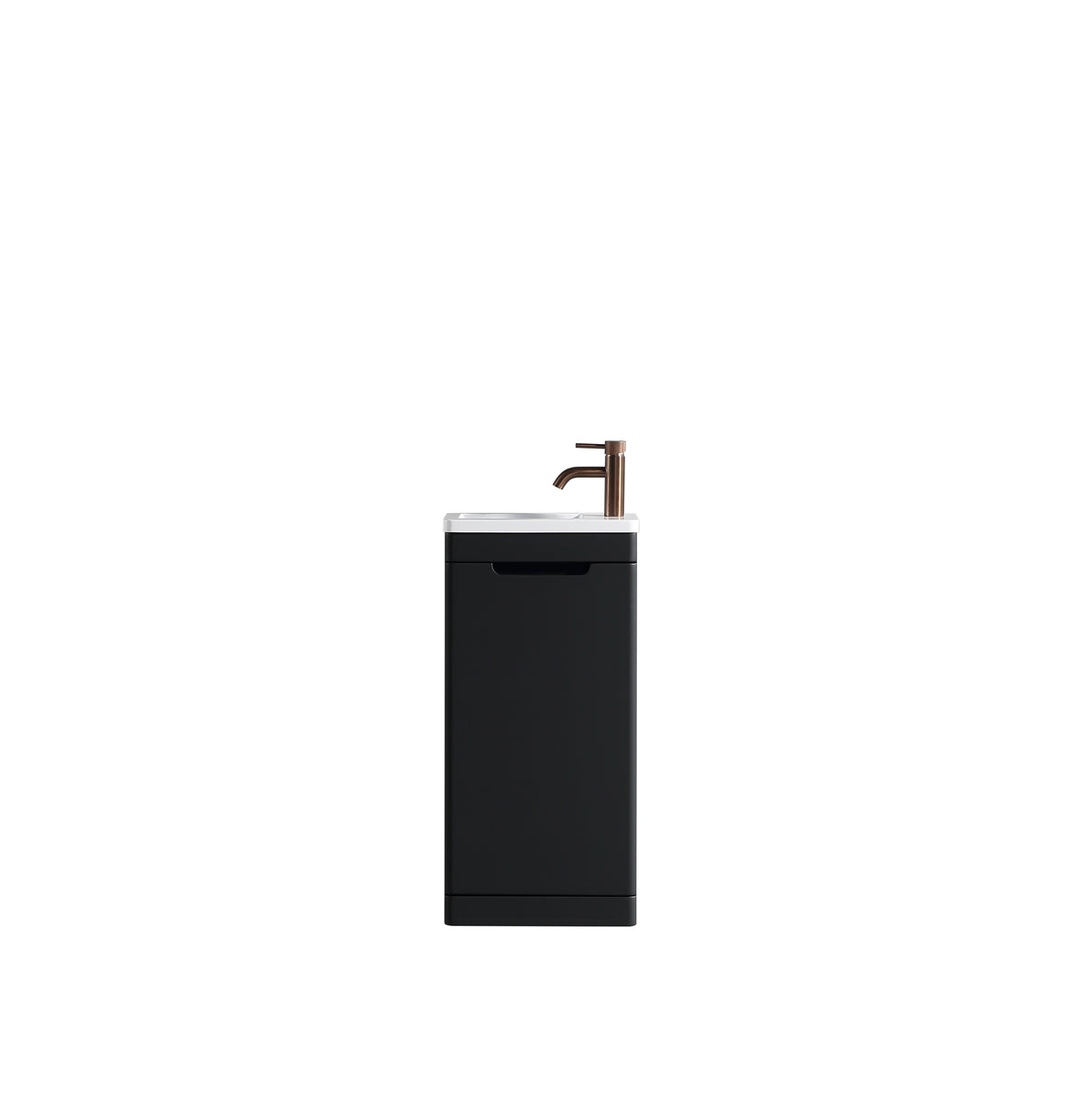 Acerra 400mm Cloakroom Vanity & Basin - Silk Black