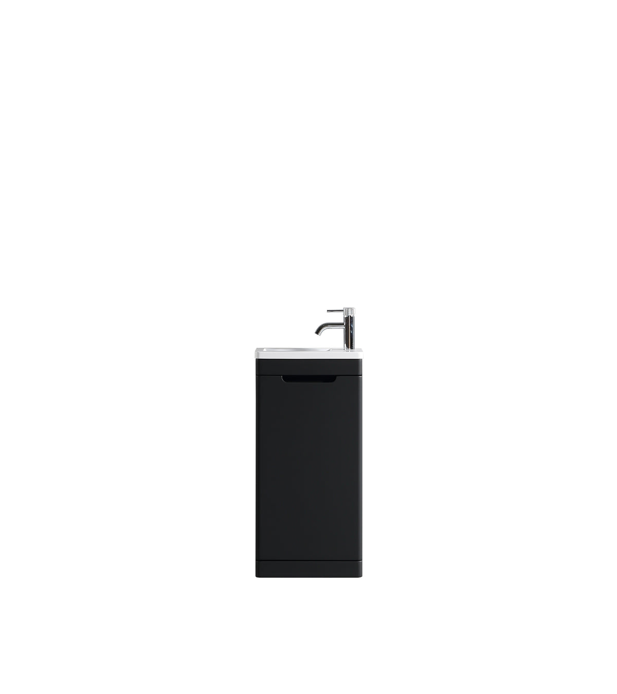 Acerra 400mm Cloakroom Vanity & Basin - Silk Black