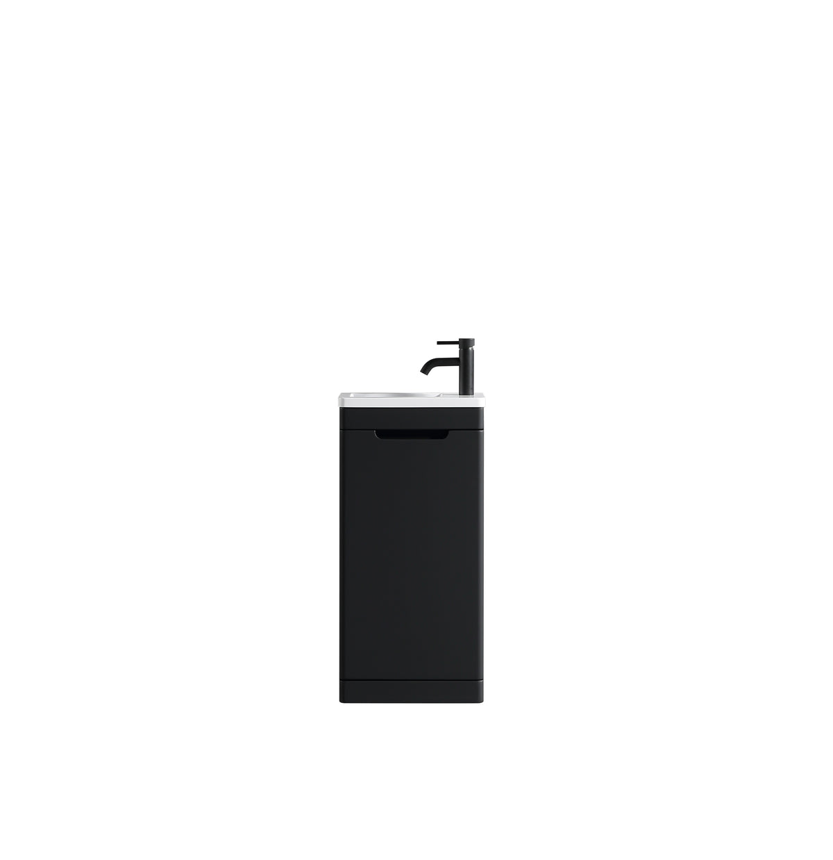 Acerra 400mm Cloakroom Vanity & Basin - Silk Black
