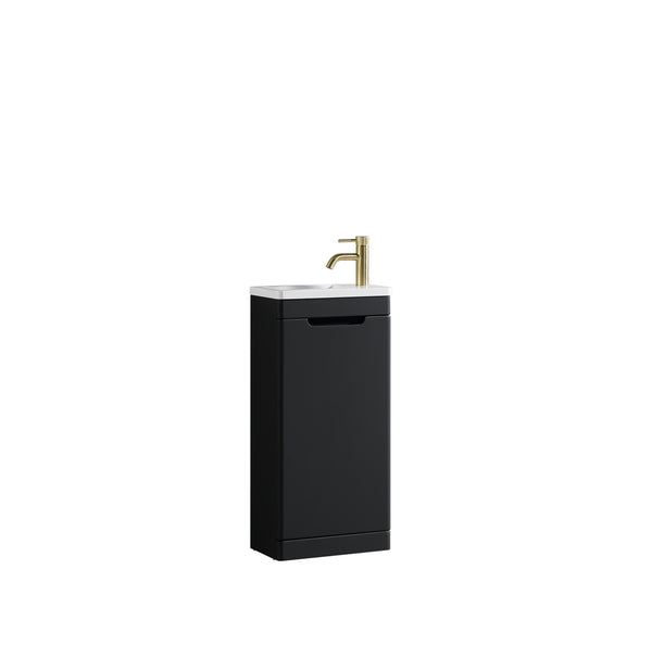 Acerra 400mm Cloakroom Vanity & Basin - Silk Black