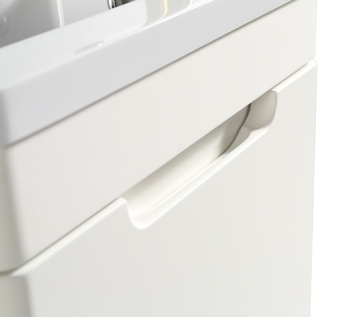 Acerra 400mm Cloakroom Vanity & Basin - Silk White