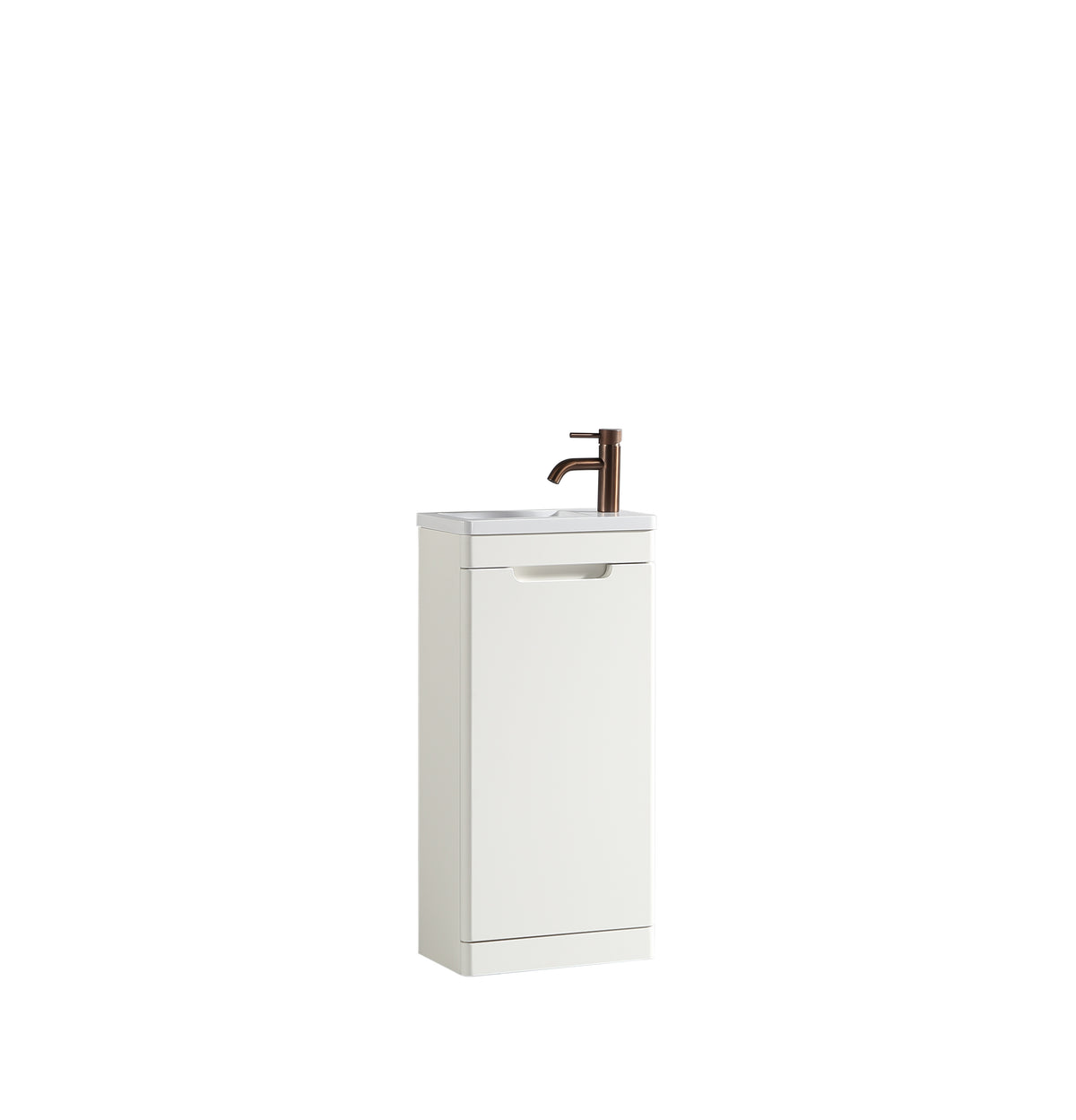 Acerra 400mm Cloakroom Vanity & Basin - Silk White