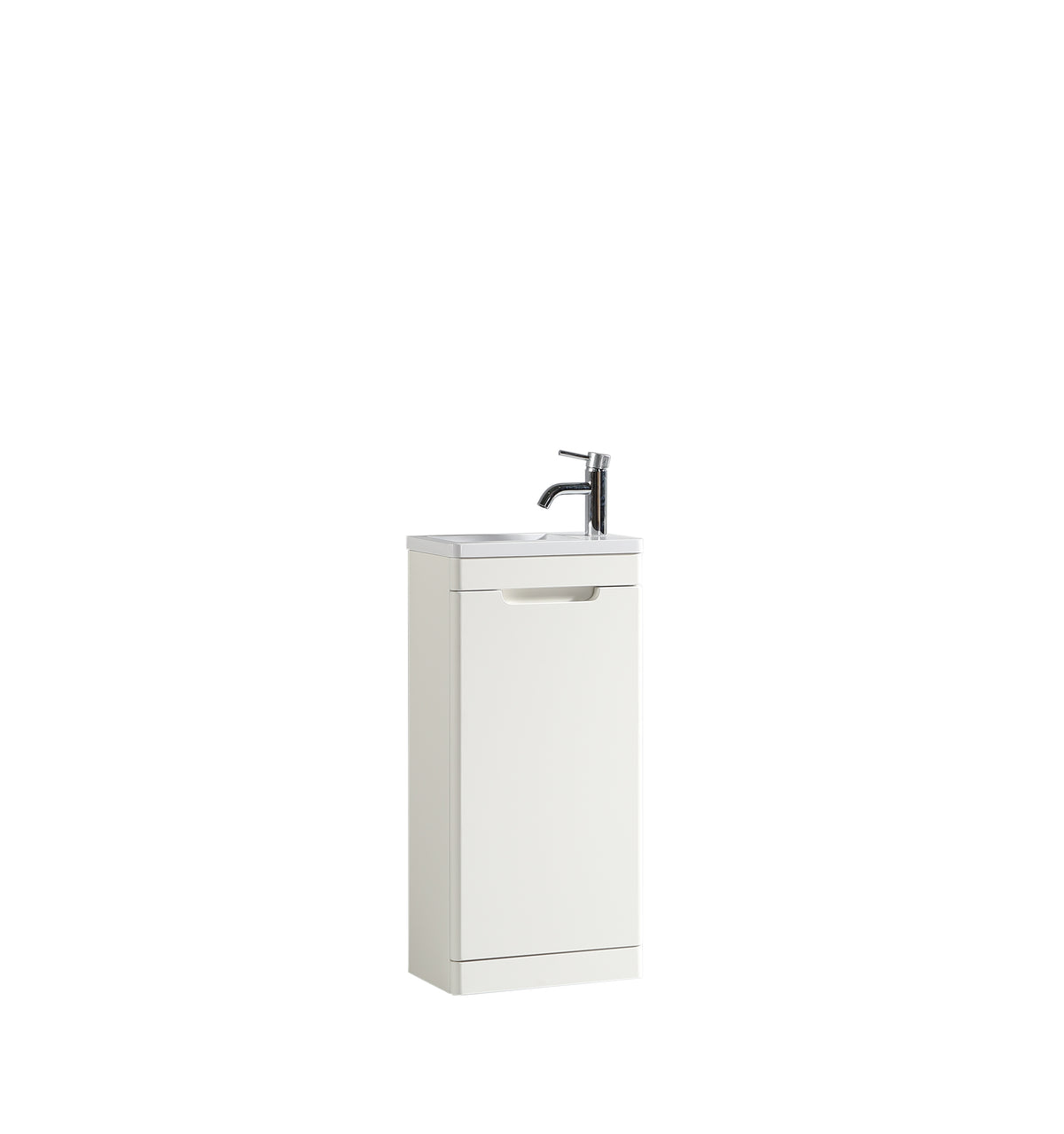 Acerra 400mm Cloakroom Vanity & Basin - Silk White