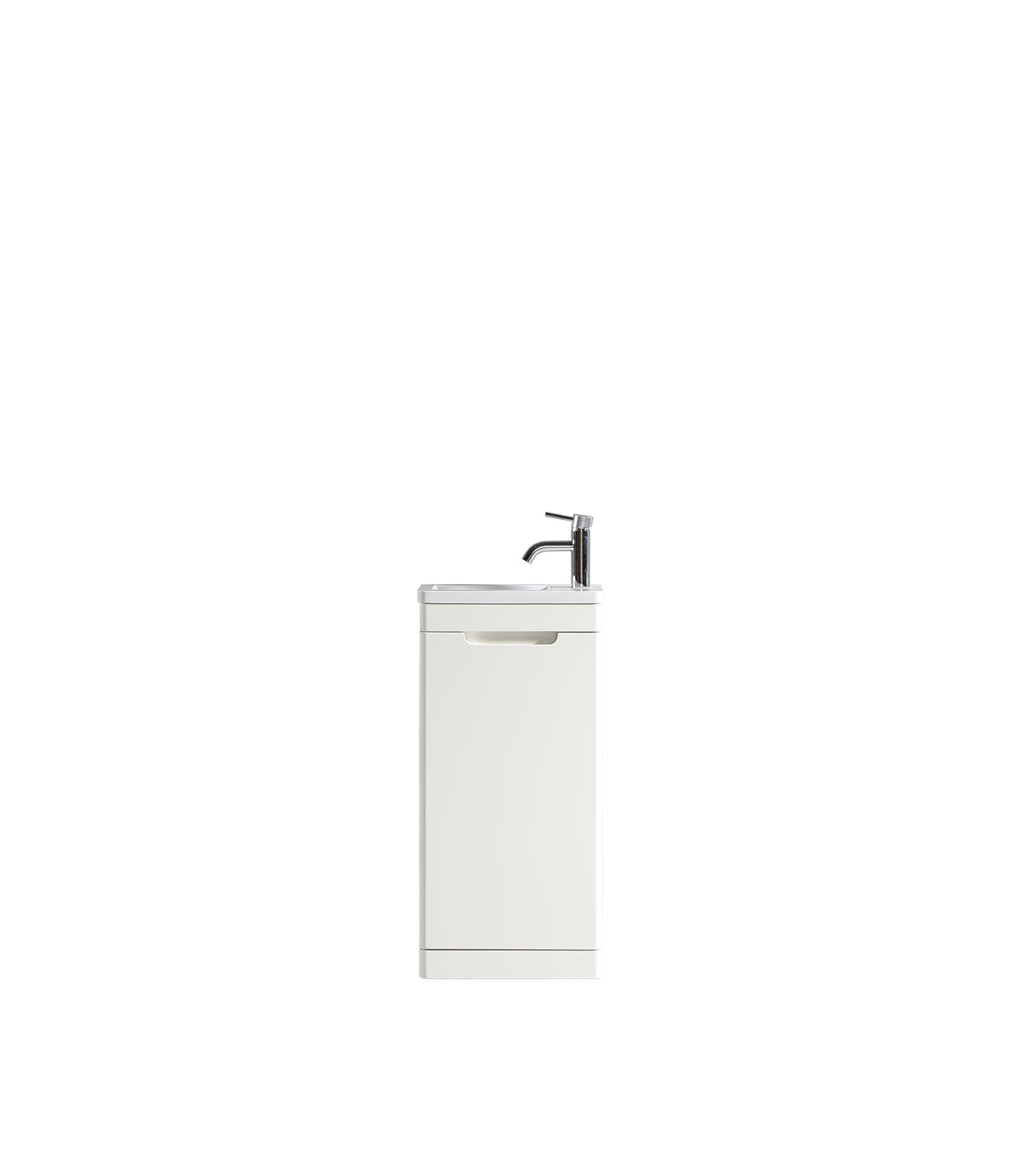 Acerra 400mm Cloakroom Vanity & Basin - Silk White