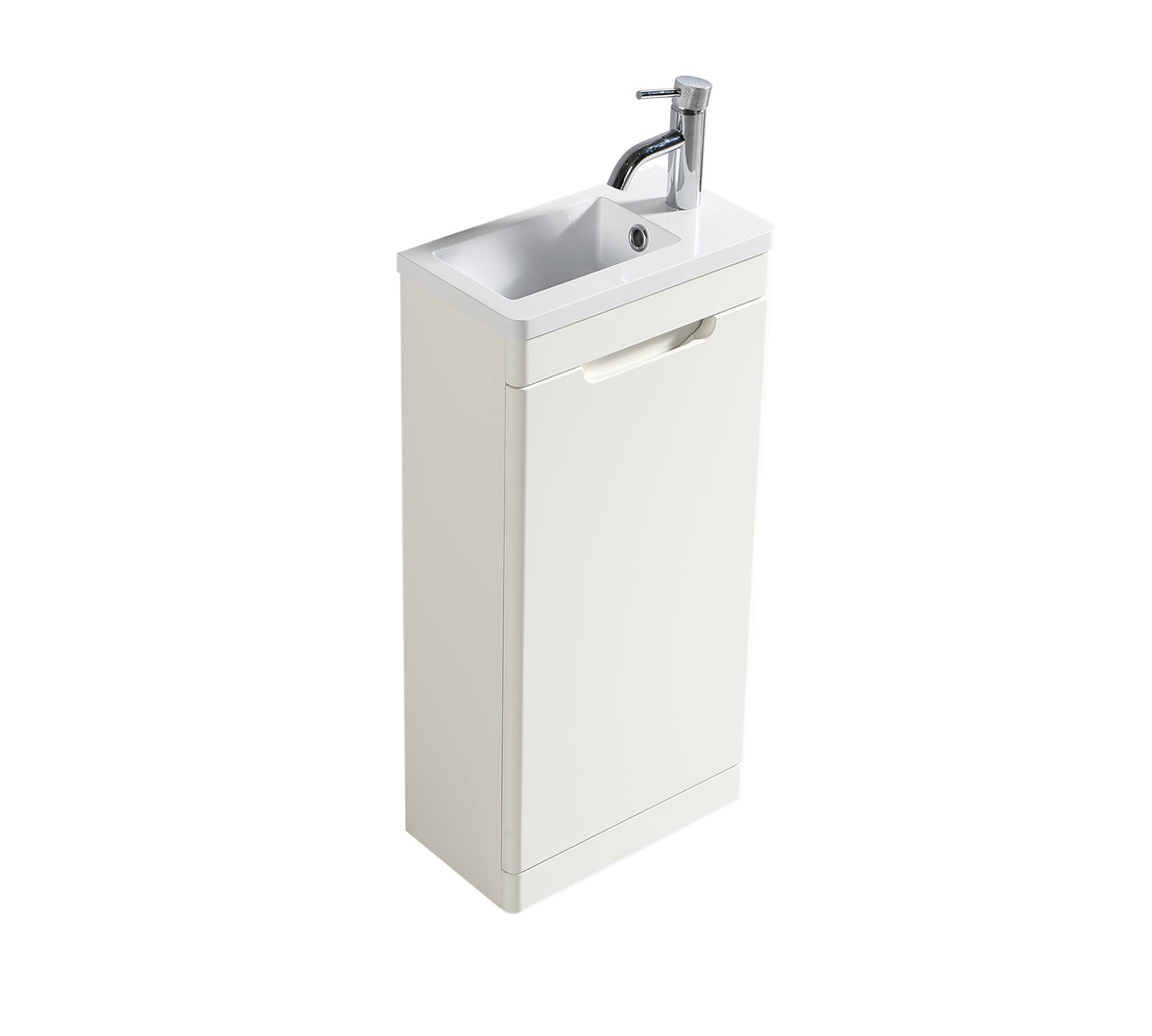 Acerra 400mm Cloakroom Vanity & Basin - Silk White