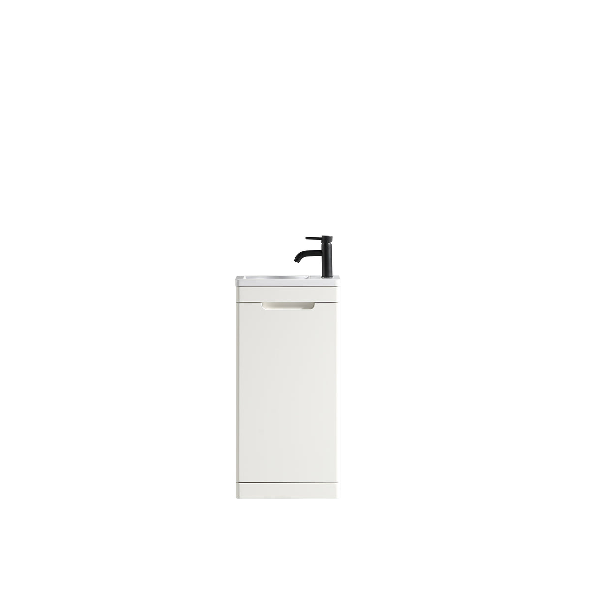 Acerra 400mm Cloakroom Vanity & Basin - Silk White