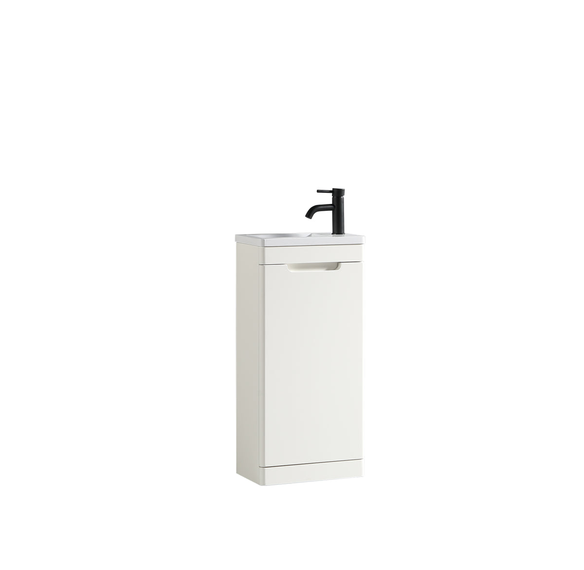 Acerra 400mm Cloakroom Vanity & Basin - Silk White