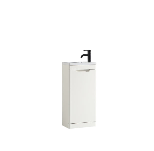 Acerra 400mm Cloakroom Vanity & Basin - Silk White