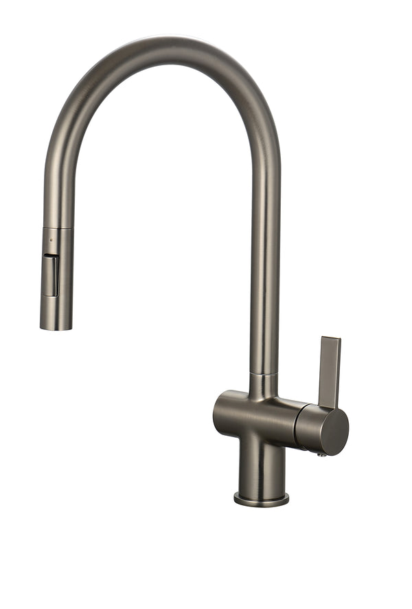 Mayhill Single Lever Pull Out Kitchen Tap - Gunmetal - product image 2