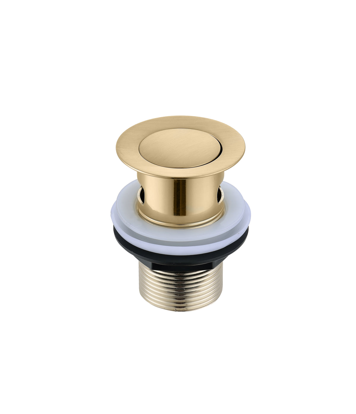 Click Clack Basin Waste - Slotted - Brushed Brass