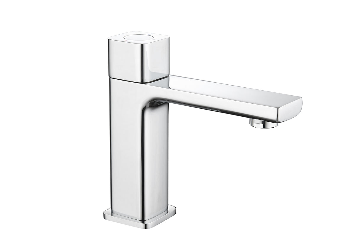 TB+ Quadrado Square Push Button Basin Mixer Chrome - product image 2