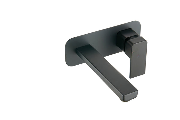 TB+ Quadrado Square Wall Mounted ECO Control/Cold Water Start Basin Mixer Matte Black - product image 2