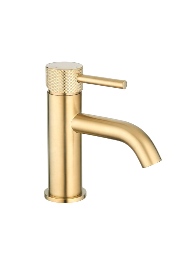 TB+ Redondo Round ECO Control/Cold Water Start Basin Mixer Brushed Brass - product image 2
