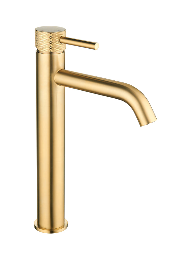 TB+ Redondo Round Tall ECO Control/Cold Water Start Basin Mixer Brushed Brass - product image 2