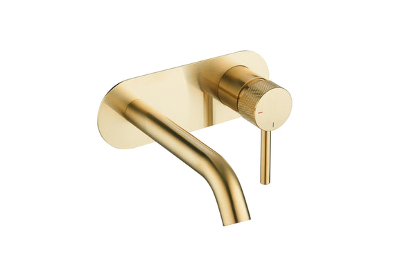 TB+ Redondo Round Wall Mounted ECO Control/Cold Water Start Basin Mixer Brushed Brass - product image 2
