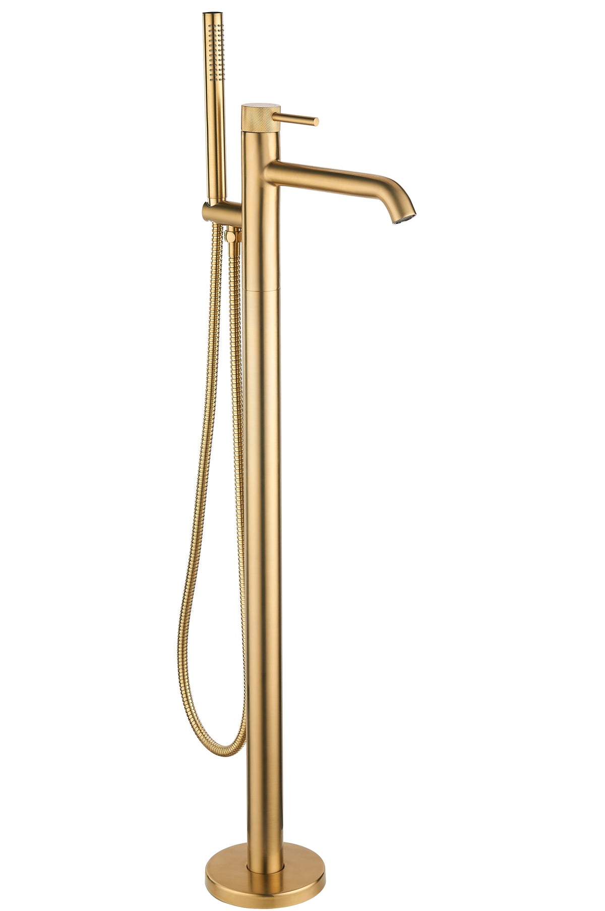 TB+ Redondo Round Freestanding Bath Tap with Shower Mixer Brushed Brass - product image 2