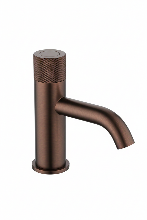 TB+ Redondo Round Push Button Basin Mixer Brushed Bronze