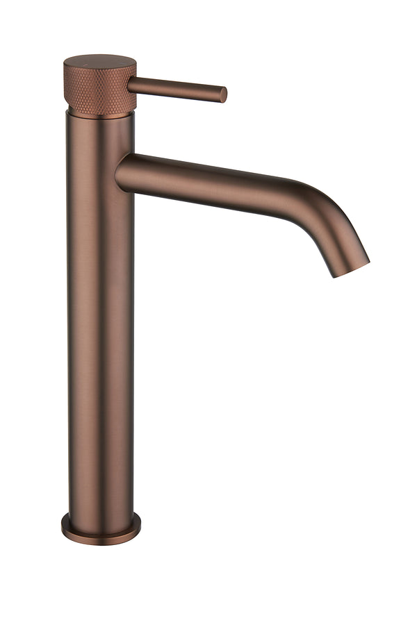 TB+ Redondo Round Tall ECO Control/Cold Water Start Basin Mixer Brushed Bronze