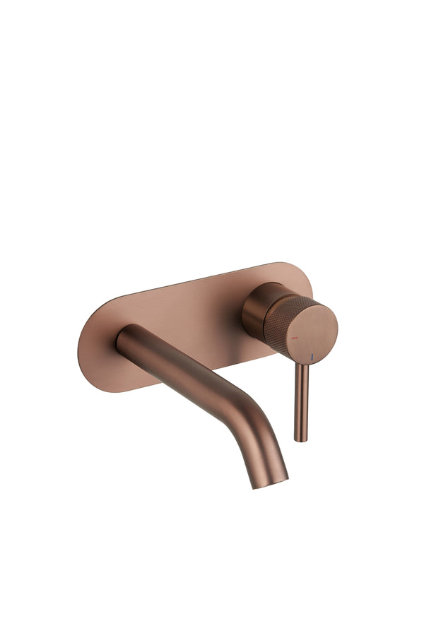 TB+ Redondo Round Wall Mounted ECO Control/Cold Water Start Basin Mixer Brushed Bronze