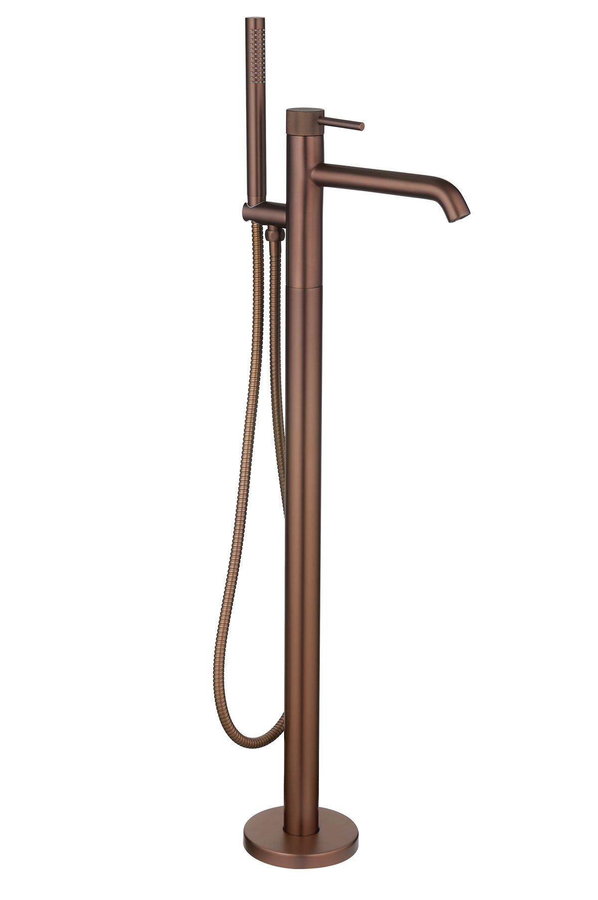 TB+ Redondo Round Freestanding Bath Tap with Shower Mixer Brushed Bronze