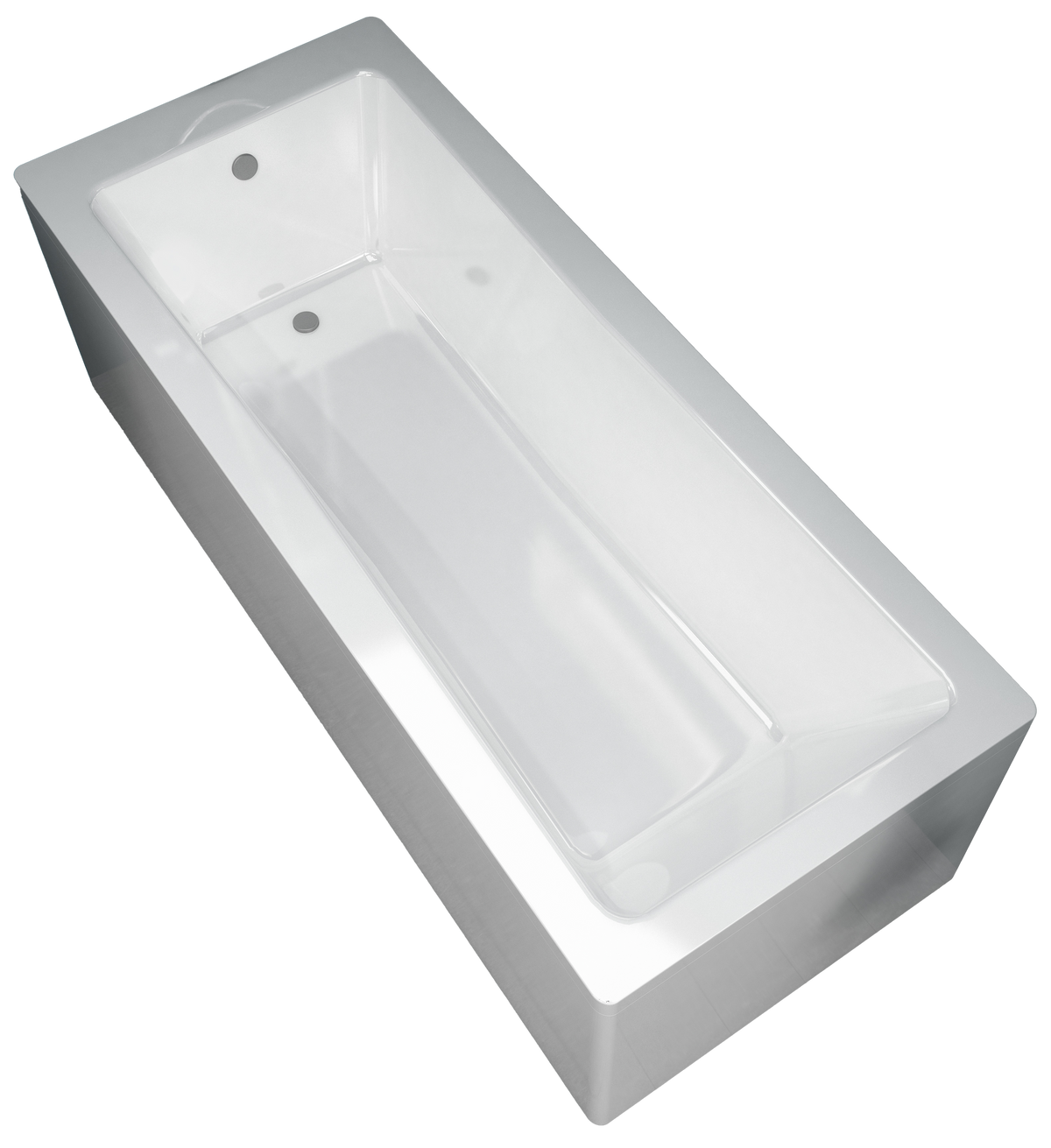 Plumb Essentials Portofino Single Ended Square Bath inc Leg Set - 1700x700mm
