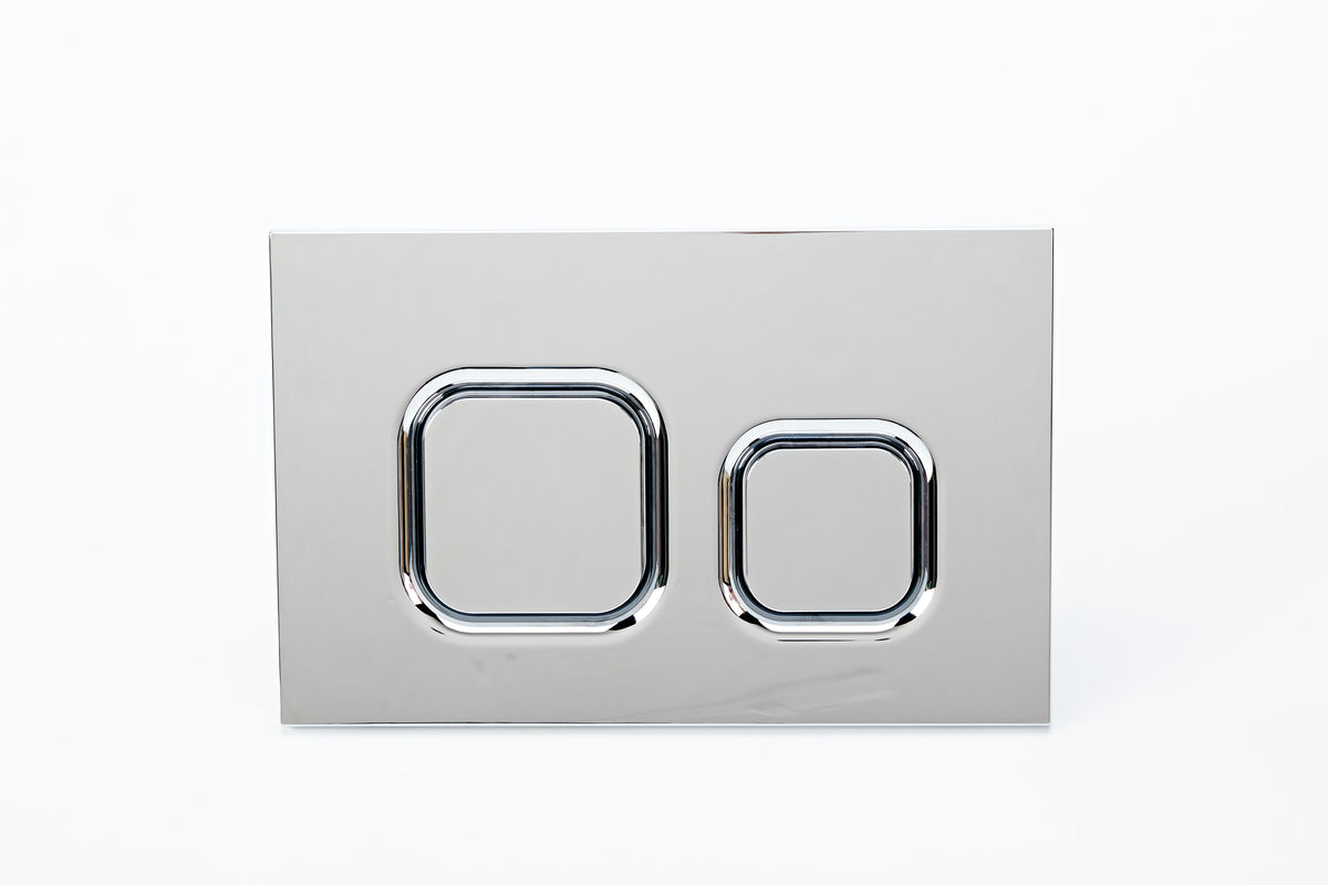 Square Flush Button Plate for 6222 - Chrome