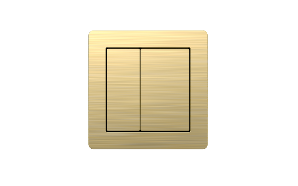 Square 78mm Button for 6201 - Brushed Brass - product image 2