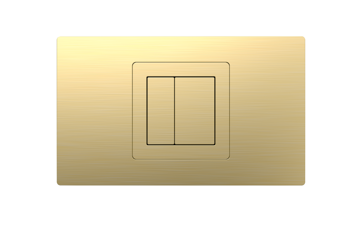 Flush Button Plate for 6201 - Brushed Brass