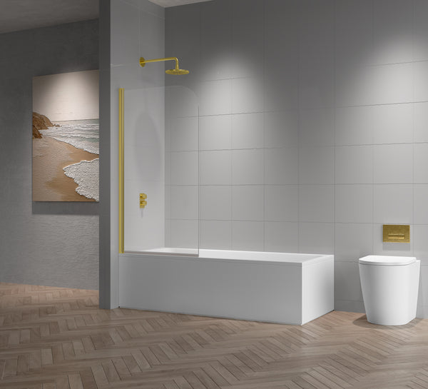 TI6 Bathscreen 780x1400 6mm - Brushed Brass - product image 2