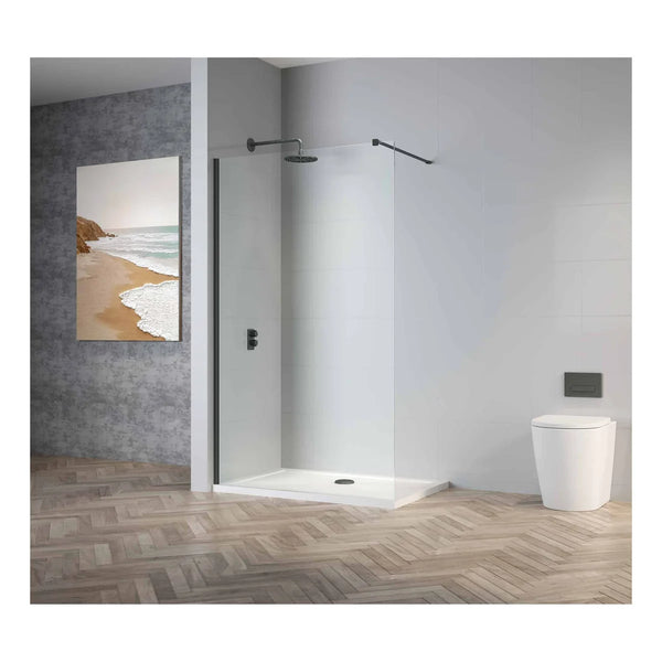 TI8 Fluted Wetroom Panel - 1200x1950mm w. Gunmetal Profile Kit
